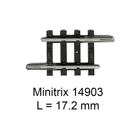 Rail droit 17.2mm - MINITRIX 14903 - N -