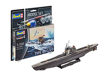 Set complet sous marin allemand U-Boot type VII C/41 - REVELL 65154 - 1/350 -