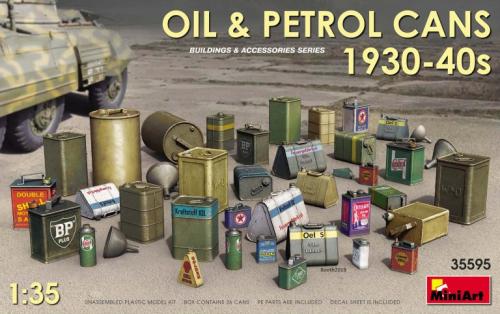 Bidons assortis d'essence et d'huile WWII - MINIART 35595 - 1/35 -