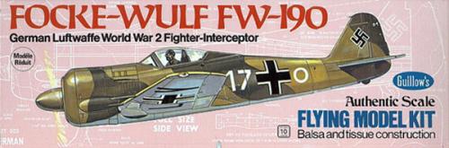 focke wulf fw-190 GUILLOW'S 502