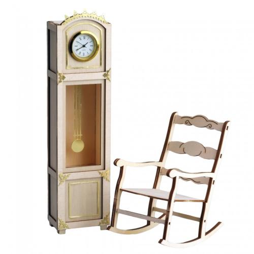 Horloge et Rockin Chair Bois ARTESANIA 30201