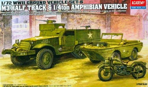 M3 Half Track & 1/4 ton véhicule amphibie - ACADEMY 13408 - 1/72 -
