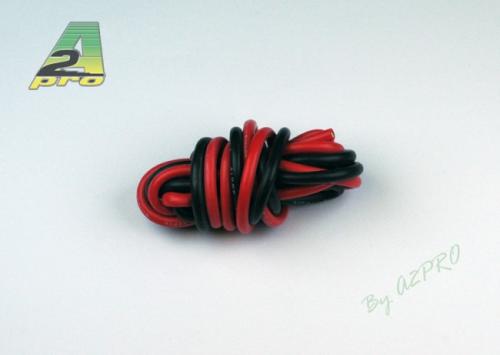 Cable silicone 3.58mm noir et rouge x1m A2PRO 17120