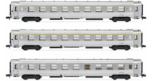 Ep Arnold hn4321 SNCF III NEUF NEUF dans sa boîte "Train Rapide" 3er-set DEV inox Wag 