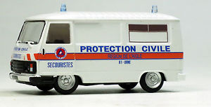 1/87 Norev Peugeot J9 1982 Protection Civile 472112 