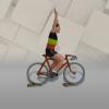 Cycliste peint + vélo Zamac peint PR FONDERIE ROGER