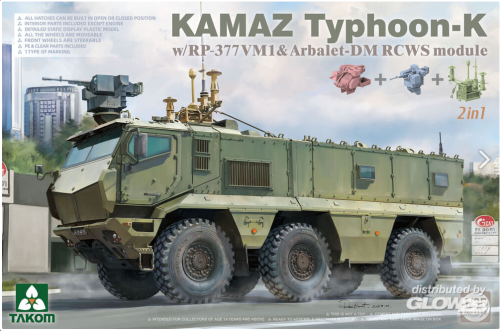 Kamaz Typhoon-K w/RP-377VM1 & Arbalet-DM RCWS Module 2en1 1/35 -TAKOM 2173