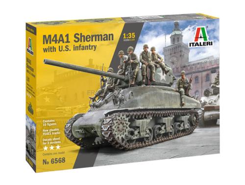 M4A1 Sherman avec fantassins d'infanterie U.S - ITALERI 6568 - 1/35 -