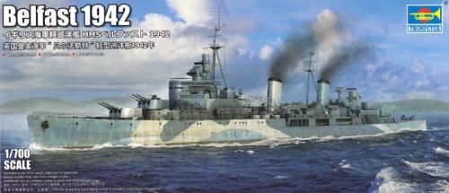 Croiseur léger HMS Belfast 1942 1/700 TRUMPETER 06701