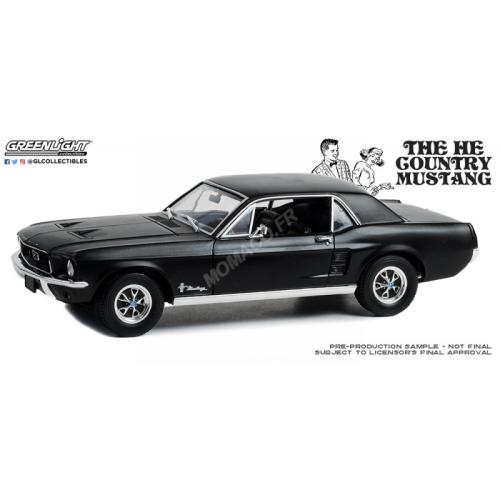 FORD MUSTANG COUPE 1968 NOIR 1/18 - GREENLIGHT 13661