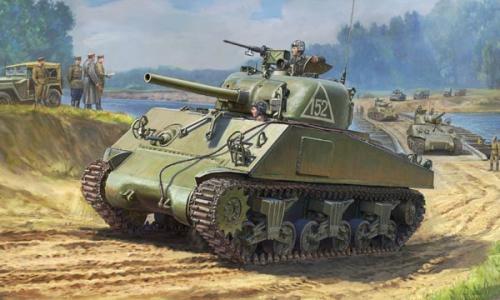 Sherman M4A2 canon de 75mm milieu de production - ZVEZDA 3702 - 1/35 -