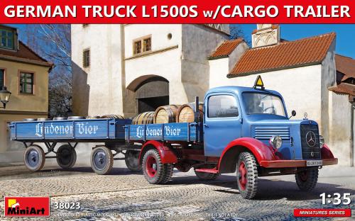 German truck L1500S w/Cargo Trailer MINIART 38023 1/35