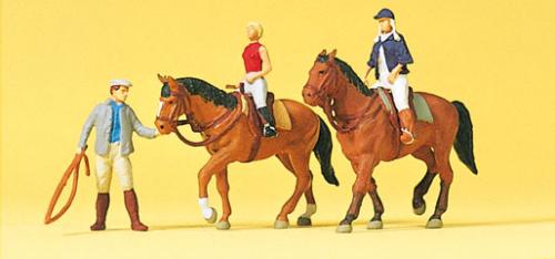 Boite de cavaliers à l'école d'équitation - PREISER 10502 - HO -