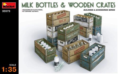 Caisse en bois de bouteilles de lait - MINIART 35573 - 1/35 -