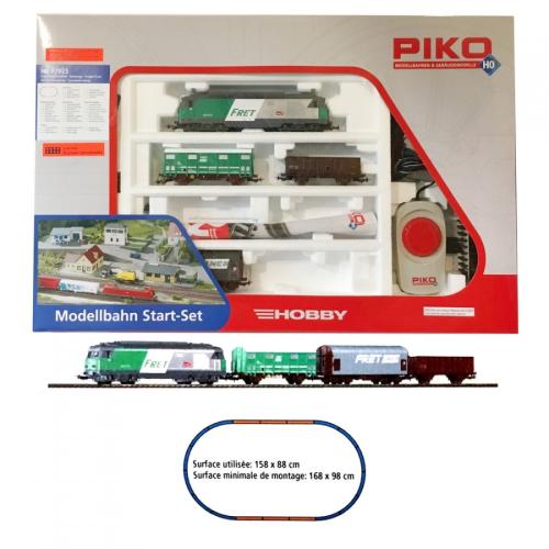 Coffret de départ Train de marchandise loco diésel Fret - PIKO 97925 - HO -