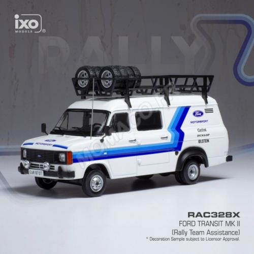 Combo Ford Transit rally Assistance + Ford Escort MKII 1/43 IXO RAC328X-329