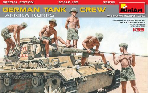 Equipage de char allemand Afrika Korps WWII - MINIART 35278 - 1/35 -
