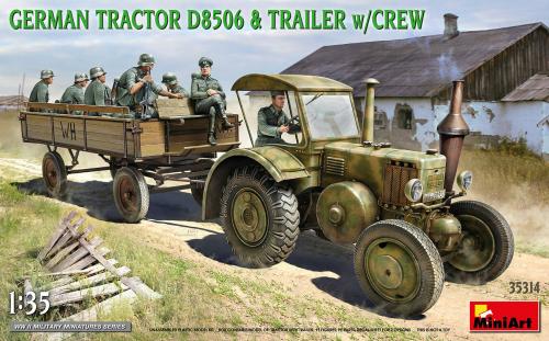 German Tractor D8506 with Trailer & Crew MINIART 35314 1/35