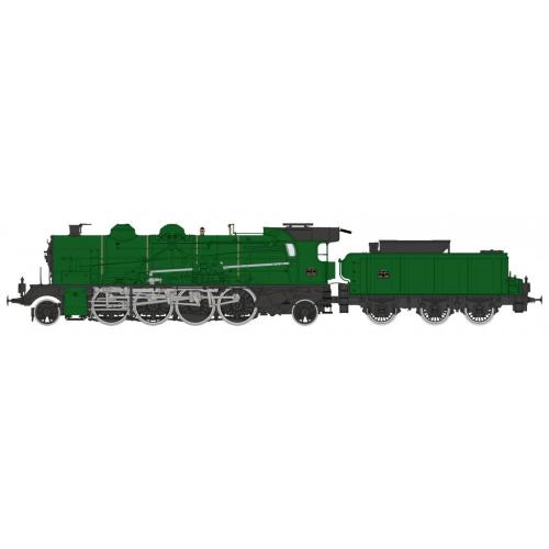 Locomotive à vapeur 141 C 331 PLM Vert EP.II - analogique HO - Ree Modeles MB157