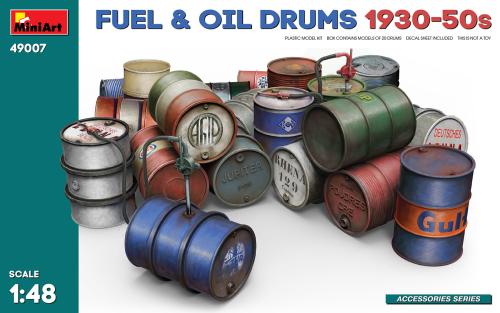 Fuel & Oil Drums 1930-50S 1/48 - MINIART 49007
