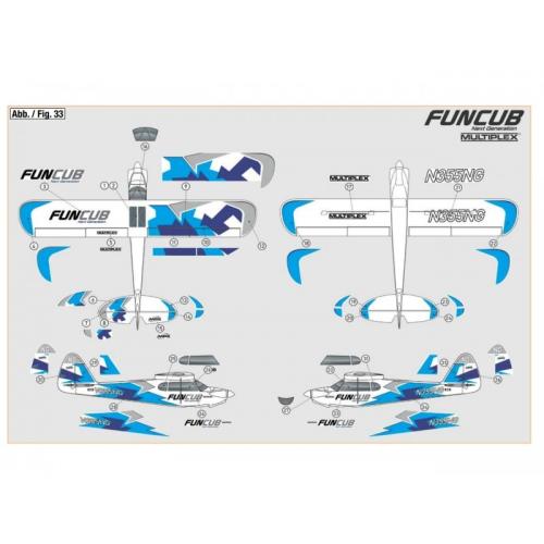 Planche de décoration FunCub NG bleu Multiplex  101516