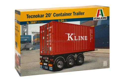 Remorque container Tecnokar 20' -  ITALERI 3887 - 1/24 -