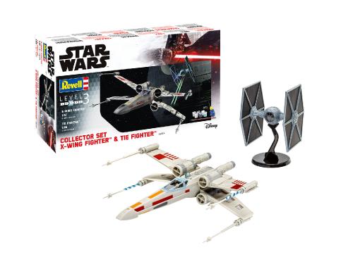 Set Collector X-Wing Fighter + TIE Fighter - REVELL 06054 - 1/57 & 1/65 -