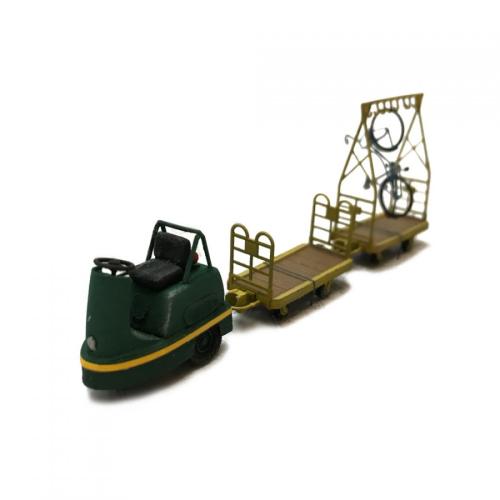 Set de tracteur PEG + chariot à vélos + chariot à bagages - REE MODELES DE010 - HO -
