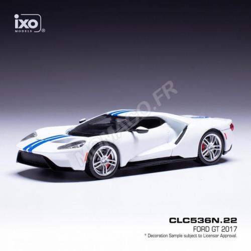 Miniature Ford GT 2017 blanche 1/43 IXO CLC536N.22