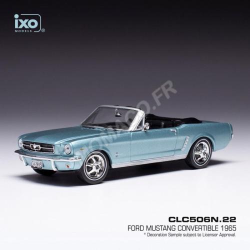 Miniature Ford Mustang Cabriolet 1965 bleue 1/43 IXO CLC506N.22