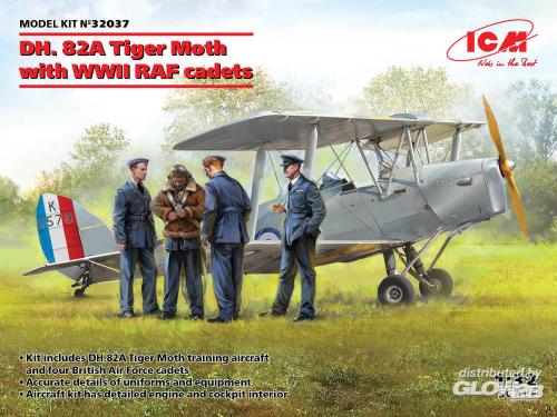 DH. 82A Tiger Moth avec personnages WWII 1/32 - ICM 32037