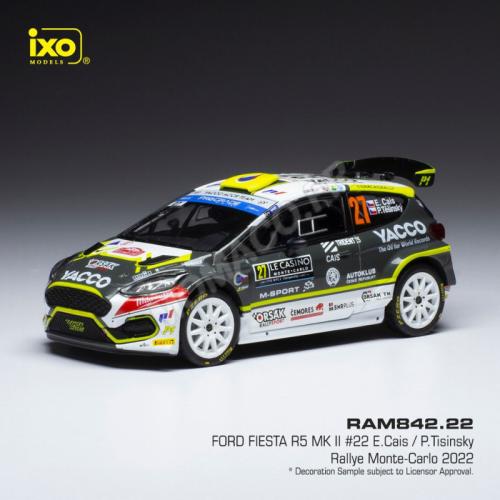 FORD FIESTA R5 MKII 27 CAIS/TISINSKY WRC RALLYE MONTE CARLO 2022 - IXO RAM842 - 1/43