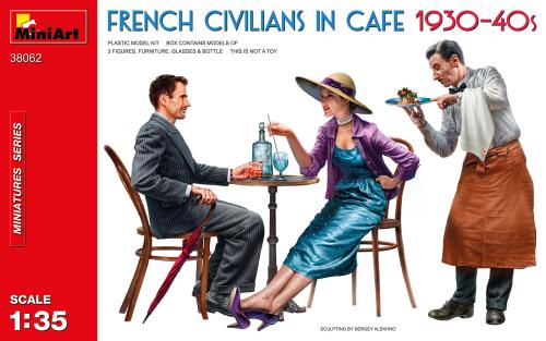 Civils français dans un café 1930 - 1940 1/35 - MINIART 38062