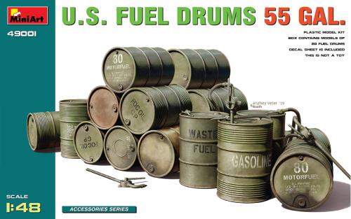 U.S. Fuel Drums 55 Gal. 1/48 - MINIART 49001