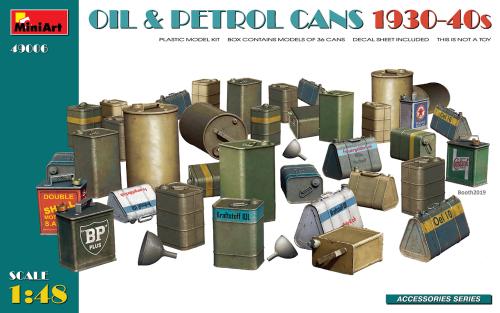 Oil and Petrol Cans 1930-40s 1/48 - MINIART 49006