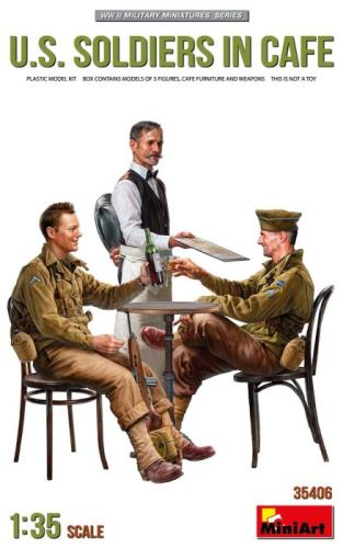 Soldats US au café 1/35 MINIART 35406