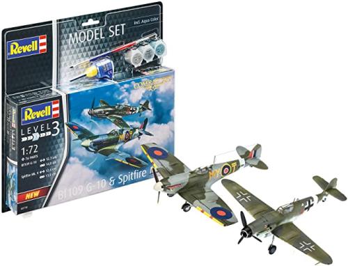 Set complet Bf109G-10 & Spitfire Mk.V - REVELL 63710 - 1/72 -