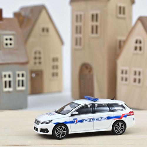 Peugeot 308 SW 2018 Police Municipale 1/43 - NOREV 473943