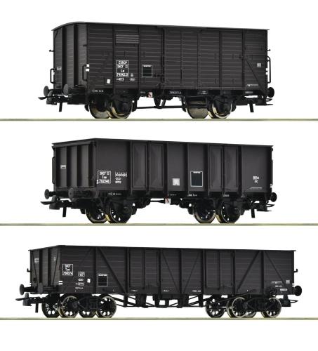 set de 3 wagons de marchandises HO ROCO 76004