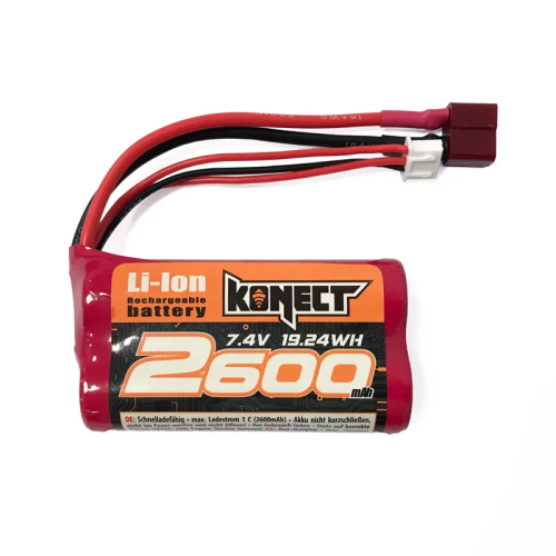 Batterie Konect Li-Ion 7.4V 2600 mAh 15C - KONECT KN-LIO742600